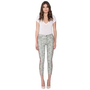 Parker Smith “Ava” Tropical Camo Skinny Jeans with Side Stripe NWT (C1)